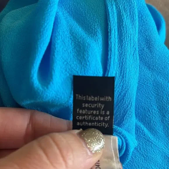 Diane Von Furtstenberg Two Toned Blue Mini Dress Women’s Size 4 - Picture 6 of 8